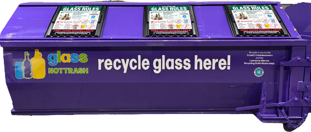 Purple Bin for Glass Recycling