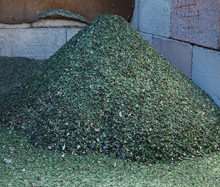 Pile of glass small chips